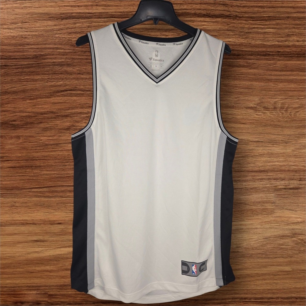 NBA Mens Blank Custom Fanatics Basketball Jersey White Gray Black Small‎ New